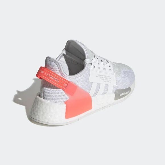 KID'S Adidas NMD_R1 V2 Low J Athletic Running Shoes White GW3554 NEW - Picture 5 of 8